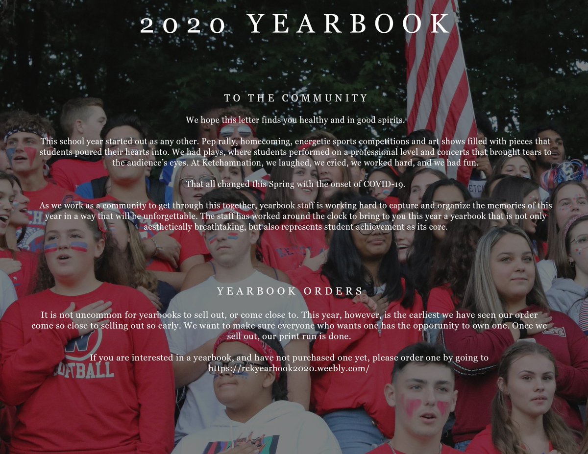 Don't miss out on getting your 2020 Yearbook <a href="/KetchamNation/">RCK High School</a>