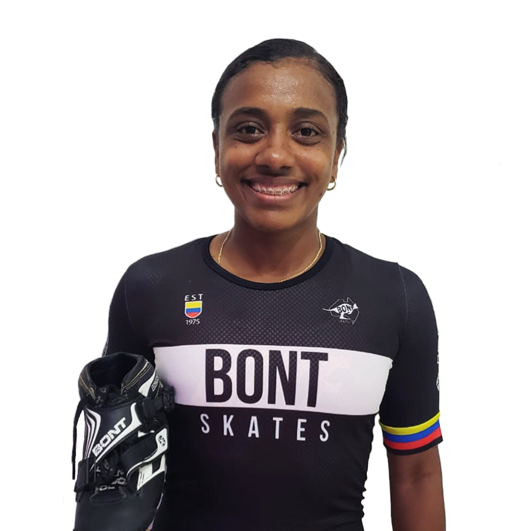 Our next skater is a sprinter who has the record of the women gold medals at the world championships (28 titles). Please welcome Jercy Puello, Team Colombia 🇨🇴 
•  🥉🥉 at Junior WRG 2019
•  🥈 Panam, Guayaquil 2019 

#hanacoin #bont