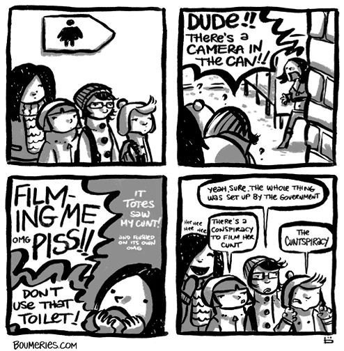 This one is just so VULGAR! I mean, the person in the restroom was, so I just told it as it happened, but you can tell I didn't know a bunch of kids would eventually read my comics XD

(Also the wording is probably wrong, it's a translation, y'know.)

#boumeriesrerun 