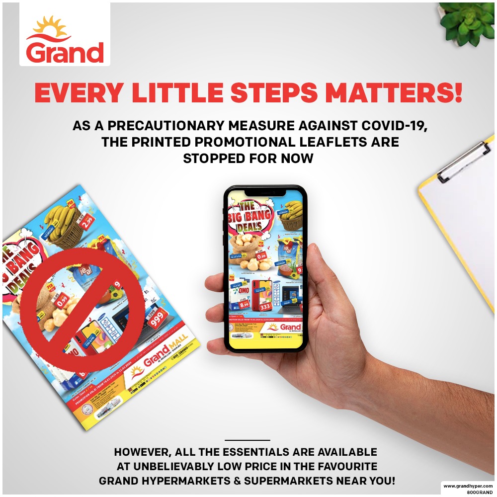NOTIFICATION! Every little steps matters! As a precautionary measure  against COVID-19, The printed Promotional Leaflets are Stopped for now.