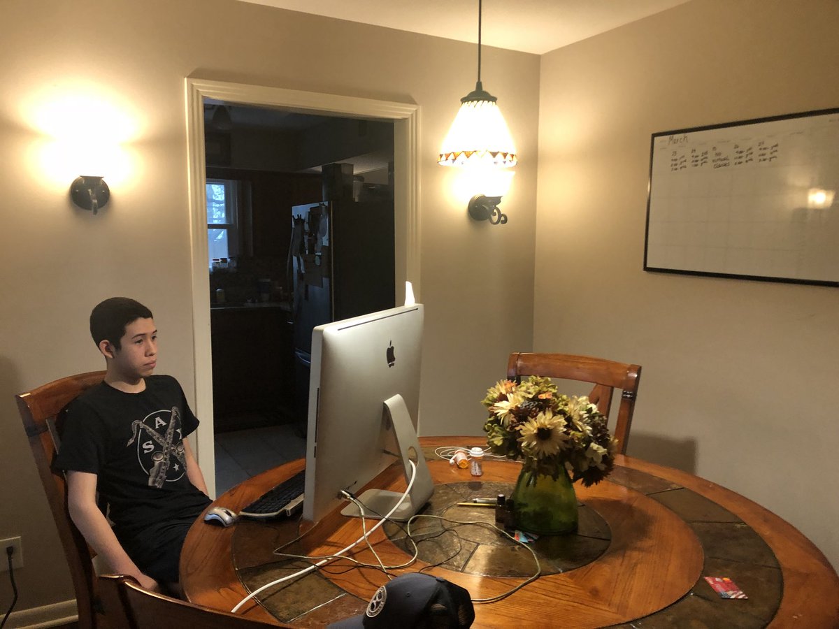 cfgonzales501's tweet photo. Awesome first distance learning class! Heโs so excited to see other faces today and connect with friends and teachers! @AHISD @encodedmuses https://t.co/qh2W3NGrEG