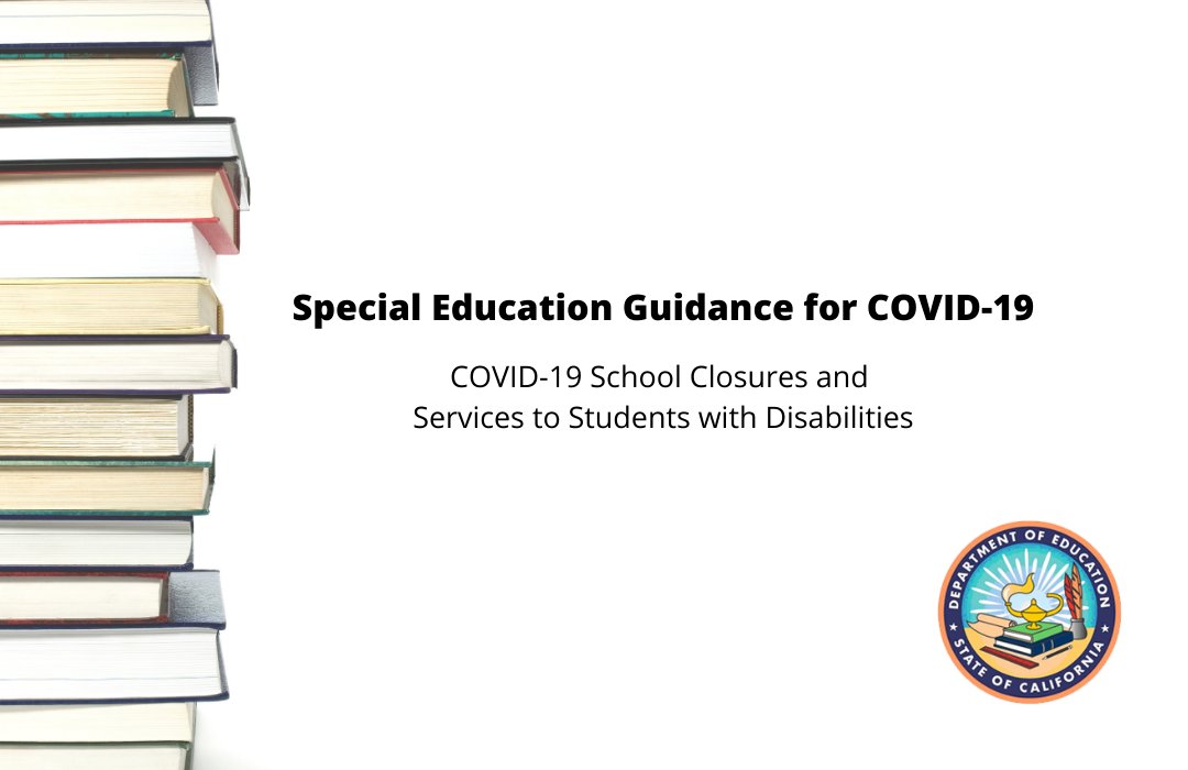 CADeptEd's tweet image. NEW: Special Education Guidance | Thanks to our team for working to get this out so quickly. It's important for us to be responsive to the needs of schools and districts so they in turn can support our most vulnerable students during this challenging time: cde.ca.gov/ls/he/hn/speci…