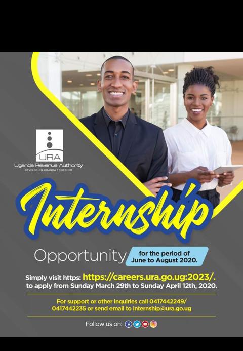 MUSTTaxSociety's tweet photo. Internship Opportunity  @URAuganda 😊..  
#TaxAlertGenerationUG https://t.co/tBnm70R2a4