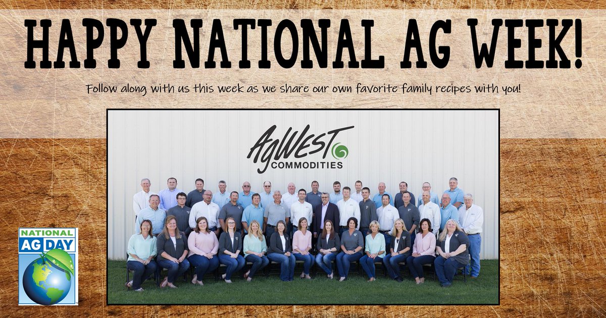 #AgDay20 #ThankYouFarmersAndRanchers #AgWestRecipes #FamilyFavorites #AgTwitter