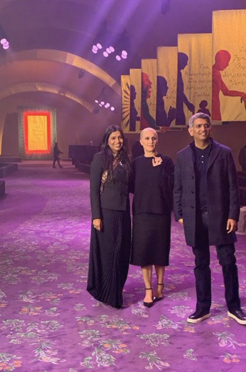 Maria Grazia Chiuri collaborated with the Chakanya embroidery school for Dior’s Haute Couture SS2020 — The embroidery school partnered with artist Judy Chicago to create 21 embroidered panels with the help of 150 Chakanya students. Each panel took 500-2,800 hours to make