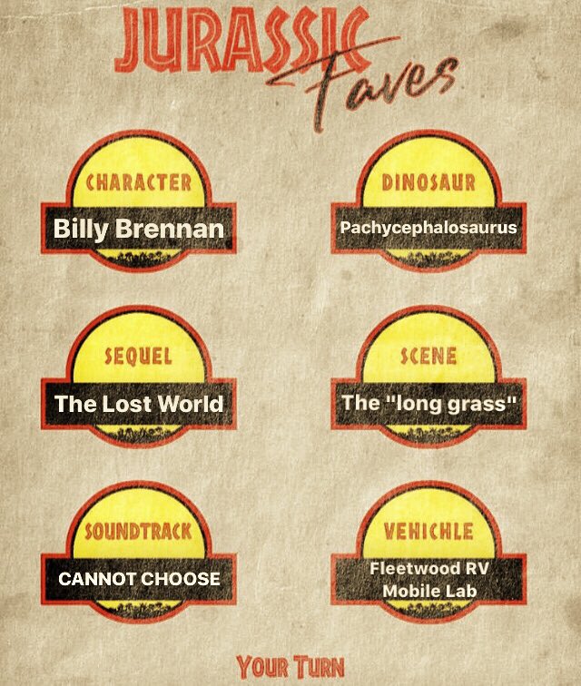 Fossil_Box's tweet image. This was a fun thing. From @ jurassicyourworld on insta