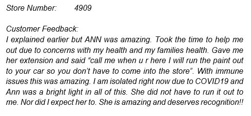 BIG shout out to Ann Goodlet at Home Depot store #4909 for not thinking twice about helping a customer in need. #ThankYouRetailWorkers! Cc: <a href="/GovEvers/">Governor Tony Evers</a> <a href="/repmarkpocan/">Rep. Mark Pocan</a> <a href="/CityofMadison/">City of Madison, Wisconsin</a> <a href="/WisDOJ/">Attorney General Josh Kaul</a>
