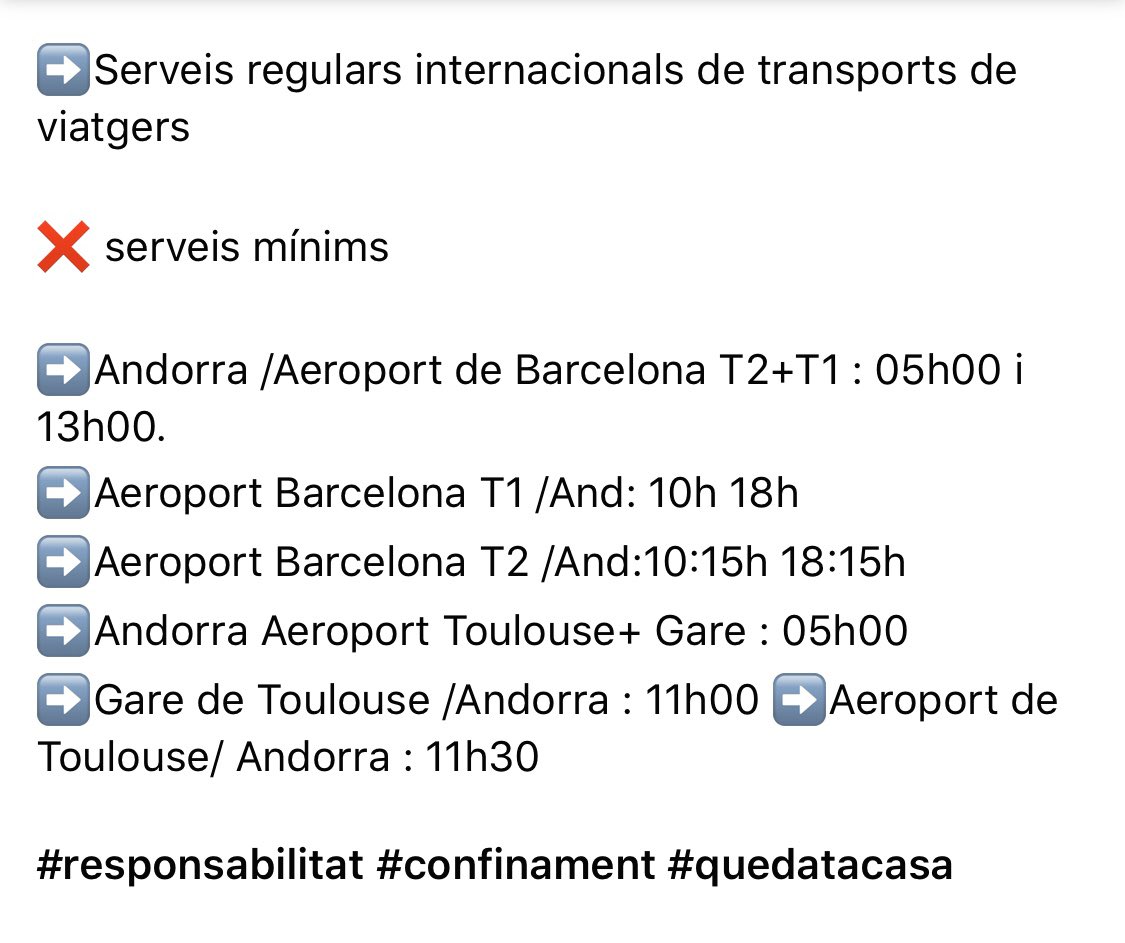 andorrabybus's tweet photo. ❌ serveis mínims  

#responsabilitat #confinament #quedatacasa

🗣COMUNICAT ANDBUS⬇️⬇️ https://t.co/ggvAvZhdLN