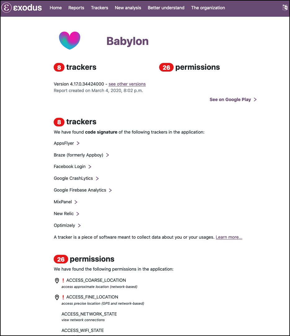 An app that "Patients can use the service 24/7 to check their symptoms, track their illness, cope with self-isolation, access information, chat with trained staff, and consult doctors"8 embedded trackers and some permissions that are a bit  ....  #DataVampires