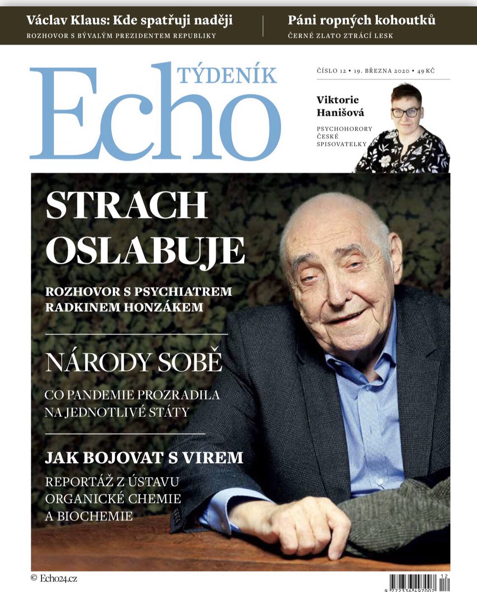 balsinek's tweet image. Při té hrůze aspoň jedná dobrá zpráva pro nás v Echu, inzerce sice padá, ale naši čtenáři nás drží, předplatné za minulý tyden vzrostlo ale i na stánku jsme dokonce lepší než před karanténou. Teď jsme dostali čísla od PNS. Redakce plesá radostí, díky moc.