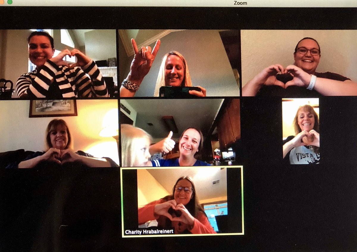 ConnieCardon's tweet photo. The first of many virtual team meetings. #reaganrays #1lisd https://t.co/V17IDsuAEk