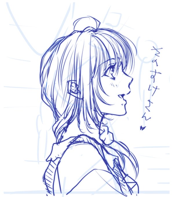 千鶴ちゃんは「可愛くな～れっ!!って言いながら描くんです!」って遥か昔、世界一可愛い千鶴(当社比)を描く絵師様から聞いたの思い出しながら描いてる・・未だ惨敗だけど 