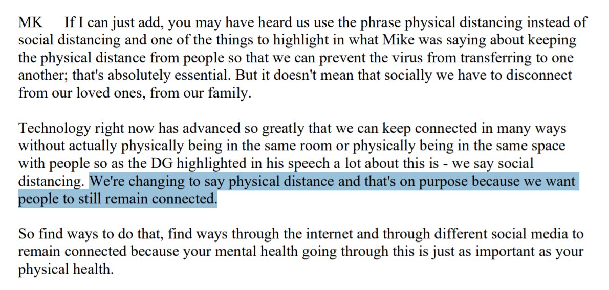 Inilah alasan WHO mengubah istilah "social distancing" (pembatasan sosial) menjadi "physical distancing" (pembatasan fisik)! K̶a̶l̶i̶m̶a̶t̶ ̶t̶e̶r̶a̶k̶h̶i̶r̶ ̶a̶k̶a̶n̶ ̶m̶e̶m̶b̶u̶a̶t̶ ̶A̶n̶d̶a̶ ̶t̶e̶r̶k̶e̶j̶u̶t̶!̶

Sumber: who.int/docs/default-s…