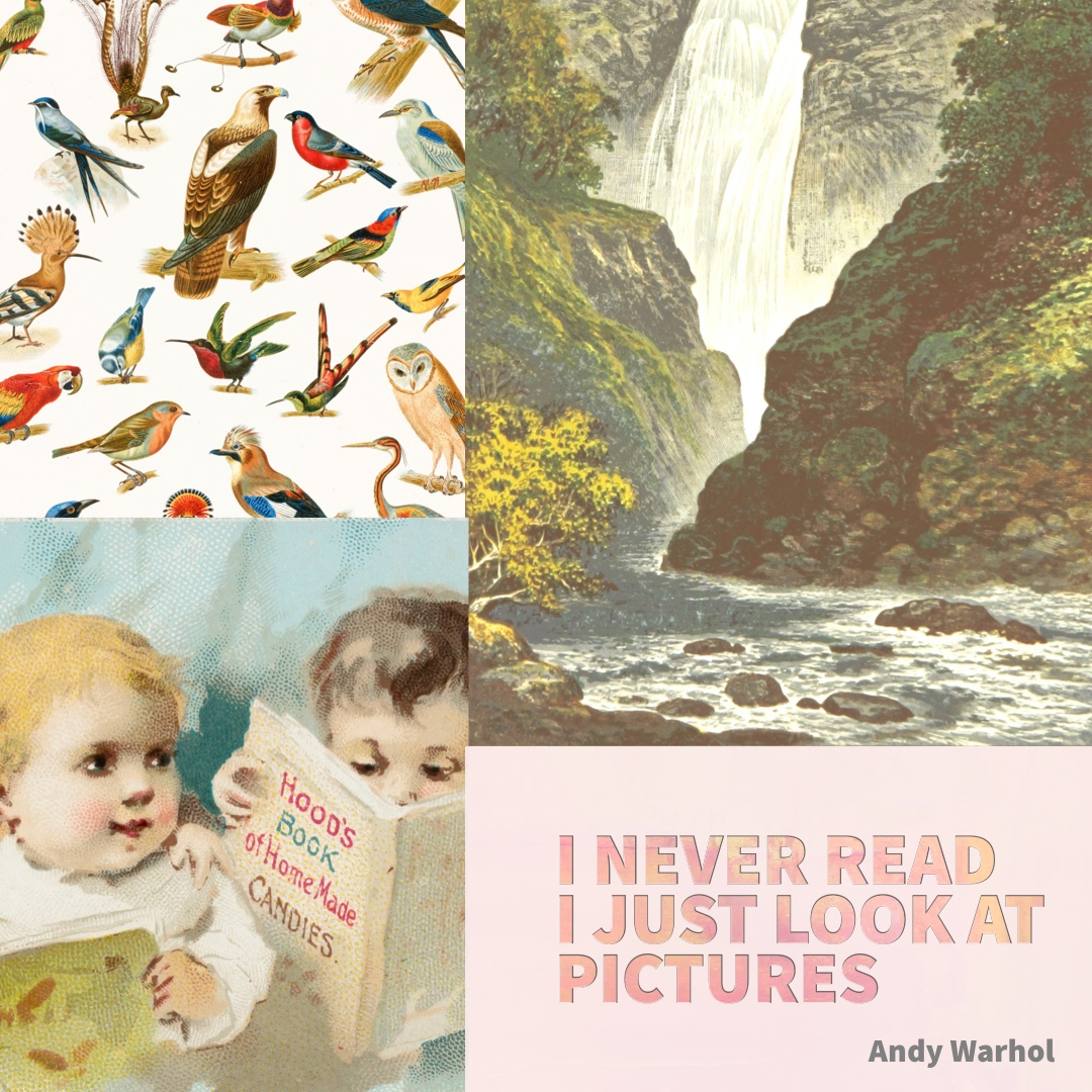 The pictures are the most important part! We kid, we kid. We love a good story and our art is sometimes inspired by them. What is your favorite picture book? #art #books #story #picturebook #inspiration #quote #andywarhol