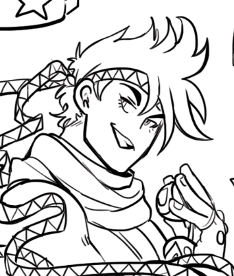 I'm making Battle Tendency stickers and the Joseph has turned out way cockier than I intended 