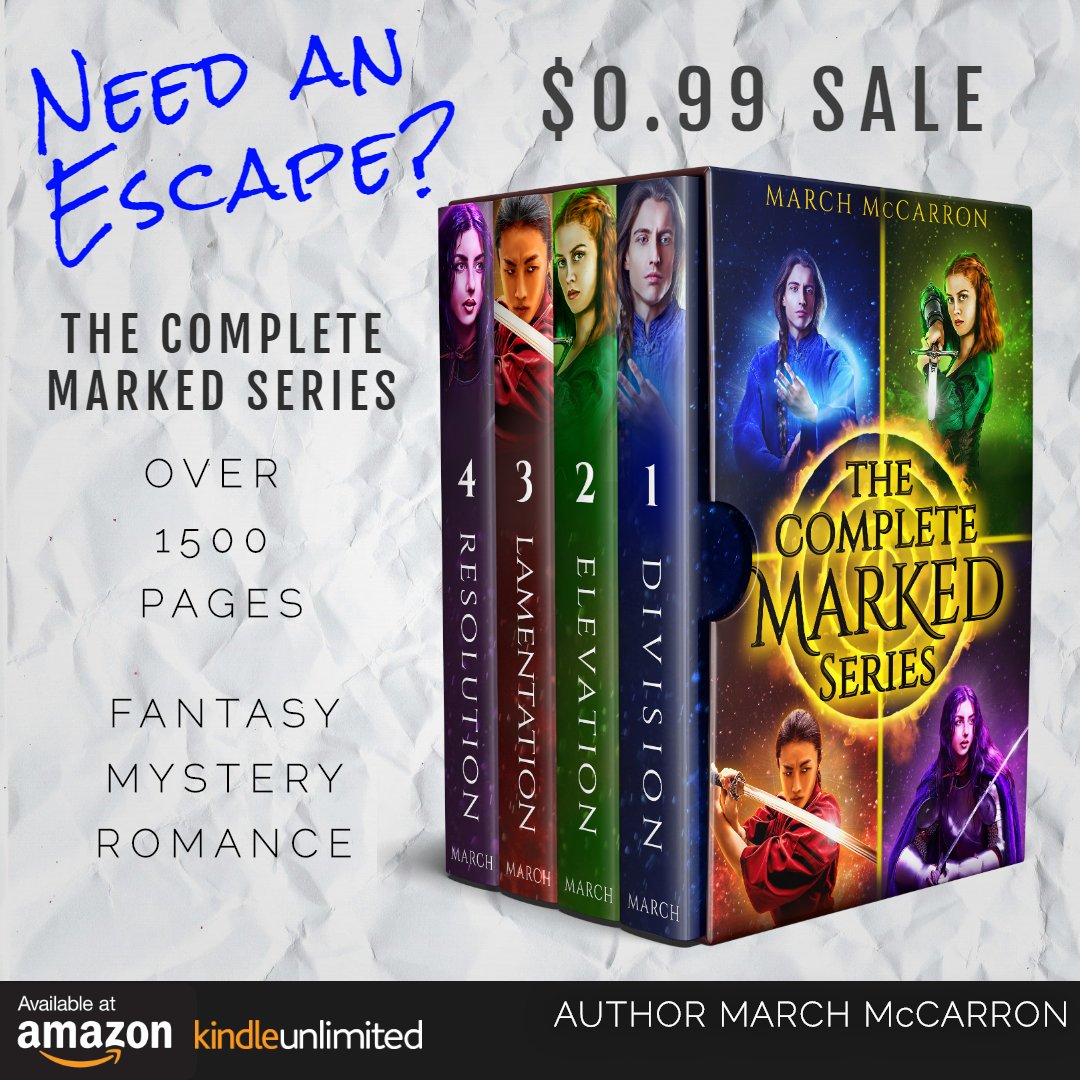MarchMcCarron's tweet photo. Limited time #socialdistancing special! Get the complete fantasy epic, for only $0.99! https://t.co/dQivAtcTyY #KindleBooks #KindleUnlimited #ebooksale #fantasybooks #bookdeals #99cents https://t.co/xYNk1xo5A9