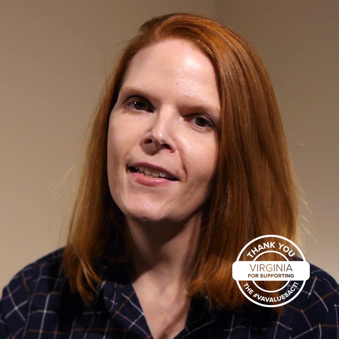 EqualityVA's tweet image. Mindy supported the #VAValuesAct because she’s worried for her transgender son's success! “My biggest fear is that my child will succeed and will go on and get that first job, and be denied that job because of his gender identity.” Watch now: vavalues.org/our-messengers/ #ThankYouVA