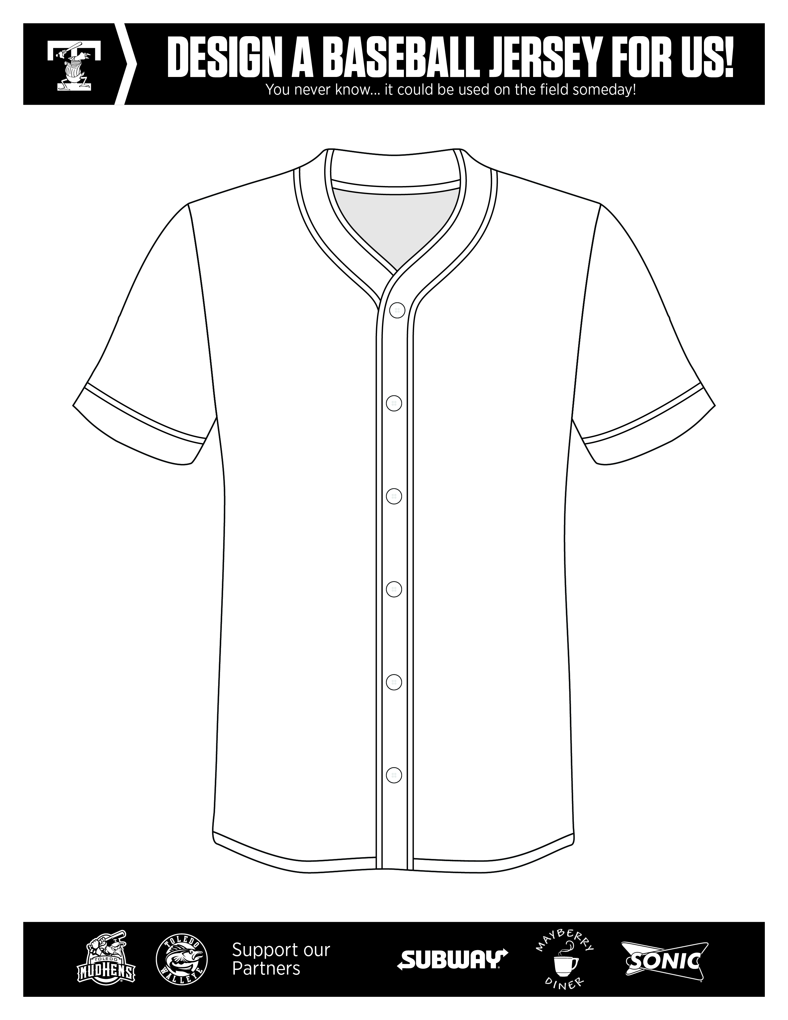 Toledo Mud Hens on X: Kiddos: Design a Mud Hens jersey for us! You never  know  you might see it on the field one day. 😉 Download the printable  PDF here (