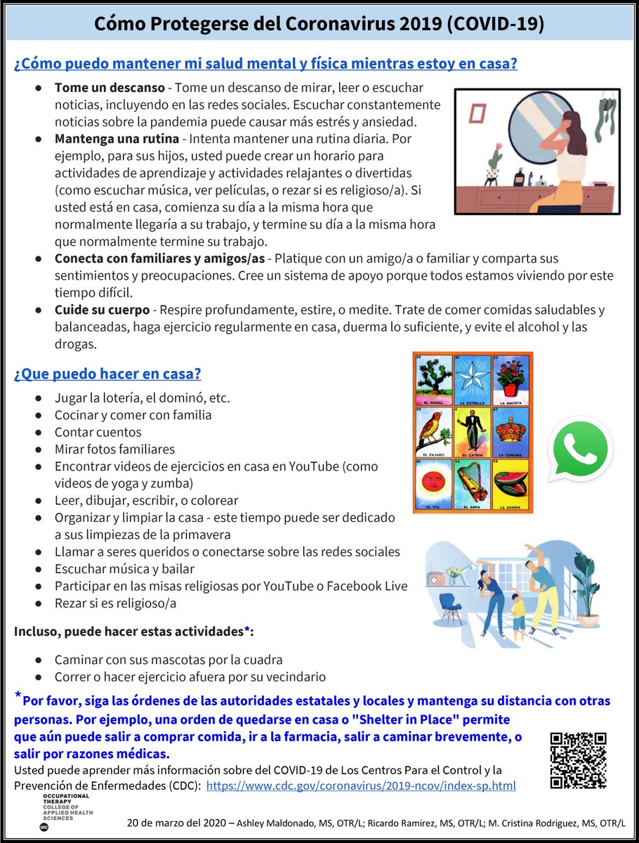 UICAHS's tweet photo. #COVID19 fact sheets created by #UICAHS students and faculty include prevention tips in #Spanish and recommendations for working with a personal attendant. https://t.co/Gbgb8uLVWV