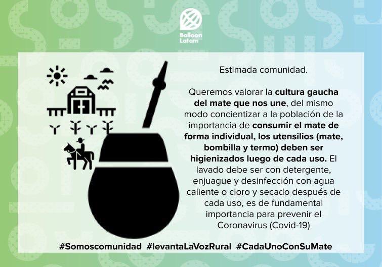 El #mate en la mayoría del sur de chile está presente en cada 🏠 y cada persona, a modo precaución como elemento social de vinculación, ahora cada uno debe andar con el suyo, para cuidarnos y que no se propague el virus. #cadaunoconsumate #noviajesazonasrurales