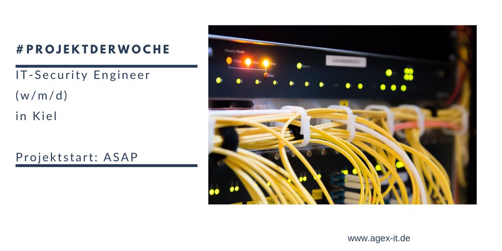 agex_IT's tweet image. #ProjektderWoche:Für einen intern. agierenden Kunden suchen wir einen #ITSecurityEngineer (w/m/d) in #Kiel. 

Mehr zum #ITProjekt: bit.ly/3dm5Ial

Bei Interesse bewerben oder weitersagen.

#ESXi #Linux #ITSecurity #Windows #contract #jobsinkiel
#Ingenieurwesen