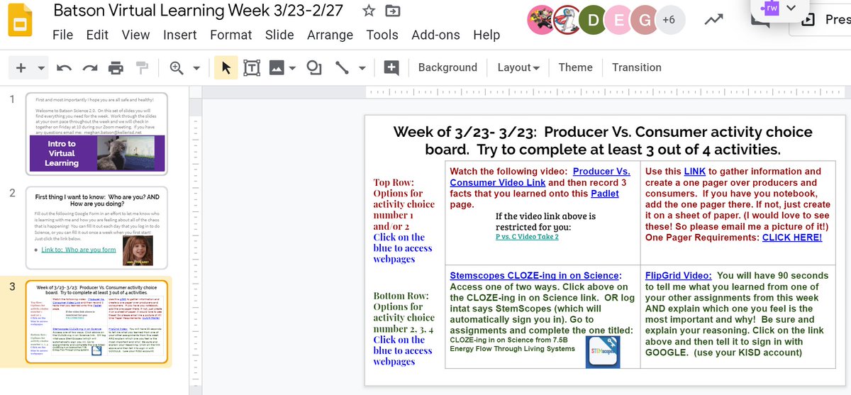 Biblio_Batson's tweet photo. I am loving seeing responses from my students in this week's Check-In, and being able to email and respond personally! AND the number of Padlet responses I have already received for one of the lesson activities is amazing. We have some amazing students at VRMS! #Vrmsintentional https://t.co/odqHBxT8ti