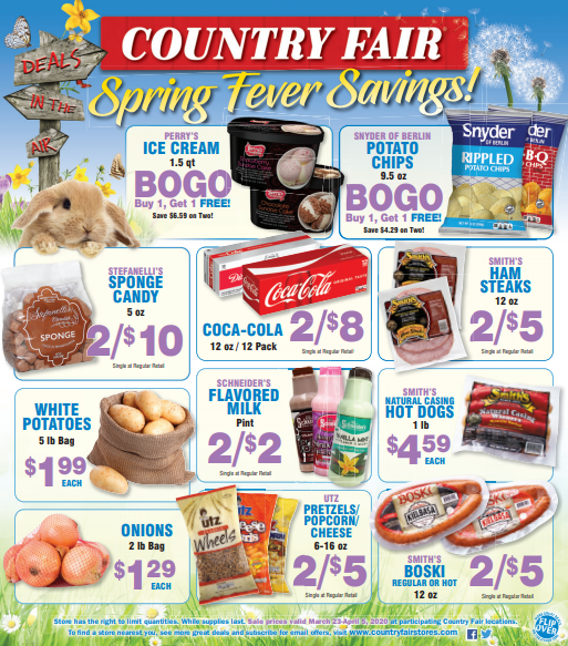 cofairstores's tweet photo. Spring has sprung and new deals are in the air at #CountryFair💐🌷 Watch for our ad in your upcoming @retailmenot mailer to get a sub-perb coupon offer📬 Sale prices valid until April 5, 2020 while supplies last. #SpringSavings #CoFair #deals #grocery https://t.co/VH4eeZVBT9