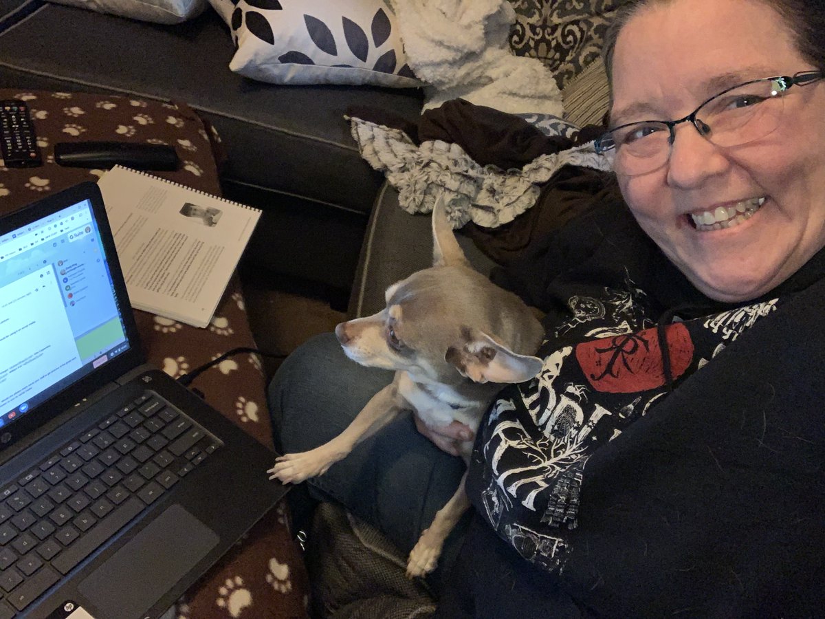 Remote Learning Day #1 - Here are some of our teachers, their pets, and children beginning the day.  #DCSDTogetherAsOne #LearnGrowConnect