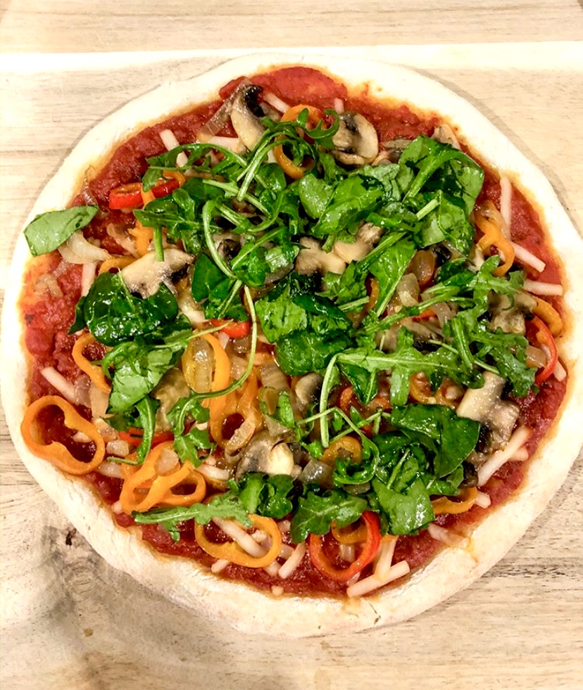 Pizza. But make it vegan 🍕 Thanks for the recipe, @hersimplekitchen!