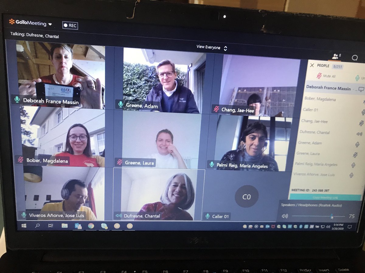 Afterwork with Act/emp colleagues.    Cannot let remote working get in the way of a team G and T!     #OneILO