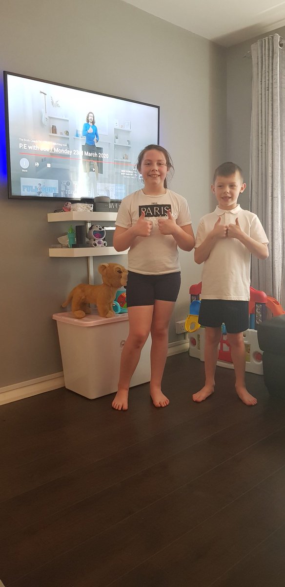 MrsDanni_Irvine's tweet photo. Earlier these 2 done the #JoeWicksPE @seaviewps well done Sophie &amp; Kyle and Joe Wicks.. https://t.co/Y7QE2mxVlb