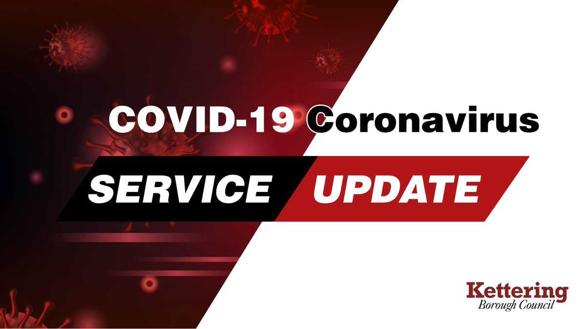 KetteringBC's tweet photo. Please be aware that we have made some changes to our services in order to help the local community stay safe.

You can keep up to date with any changes to council services, plus health advice and information at https://t.co/8dni593g52 

#Kettering #COVID19 #Coronavirus https://t.co/sfUblo2Frj