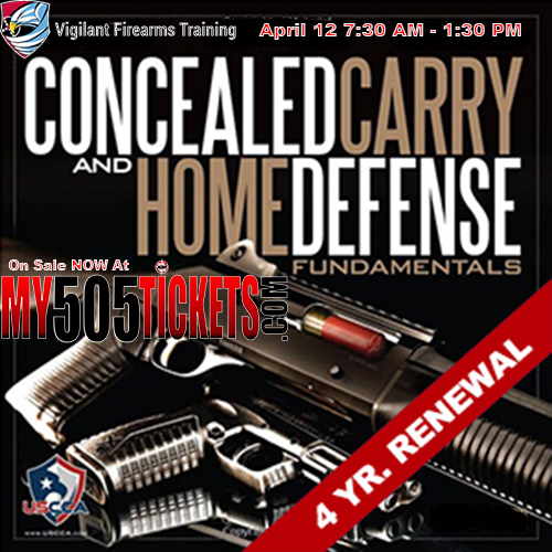 505Tickets's tweet photo. #Sunday #April 12 7:30AM-1:30PM Conceal Carry Weapon 4yr Renewal https://t.co/Bl7CWbmZjw (6hr #Class) @Coyote1025 @Big985NM @955KHFM @RadioLoboNM @Fuego1029FM @mykiss973 @MyMix1051 #abq #nm #riorancho #local #ccw #2a #2AShallNotBeInfringed #2ADefenders #course #bernalillo #agm https://t.co/xFJ15Ismak