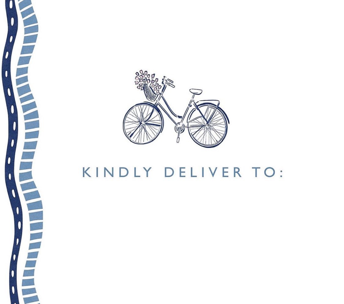 A design for a client from last year - something about bikes and flowers that are bringing a smile to my face at the moment. #illustration #illustrationstudio