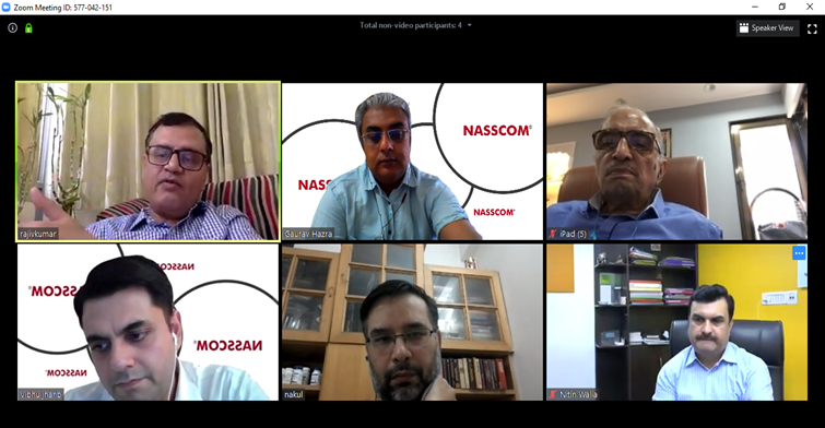 GauravHazra1's tweet photo. Excellent meeting on "Model RFP for Software Products" organized by @GoI_MeitY. Thrilled to support 'Govt Procurement reforms' for Software Products &amp; SaaS. #virtualmeetings #procurementreforms #ModelRFP #indiaproductified @nasscom @debjani_ghosh_ @AjaiDit https://t.co/L8u0Fee3ta