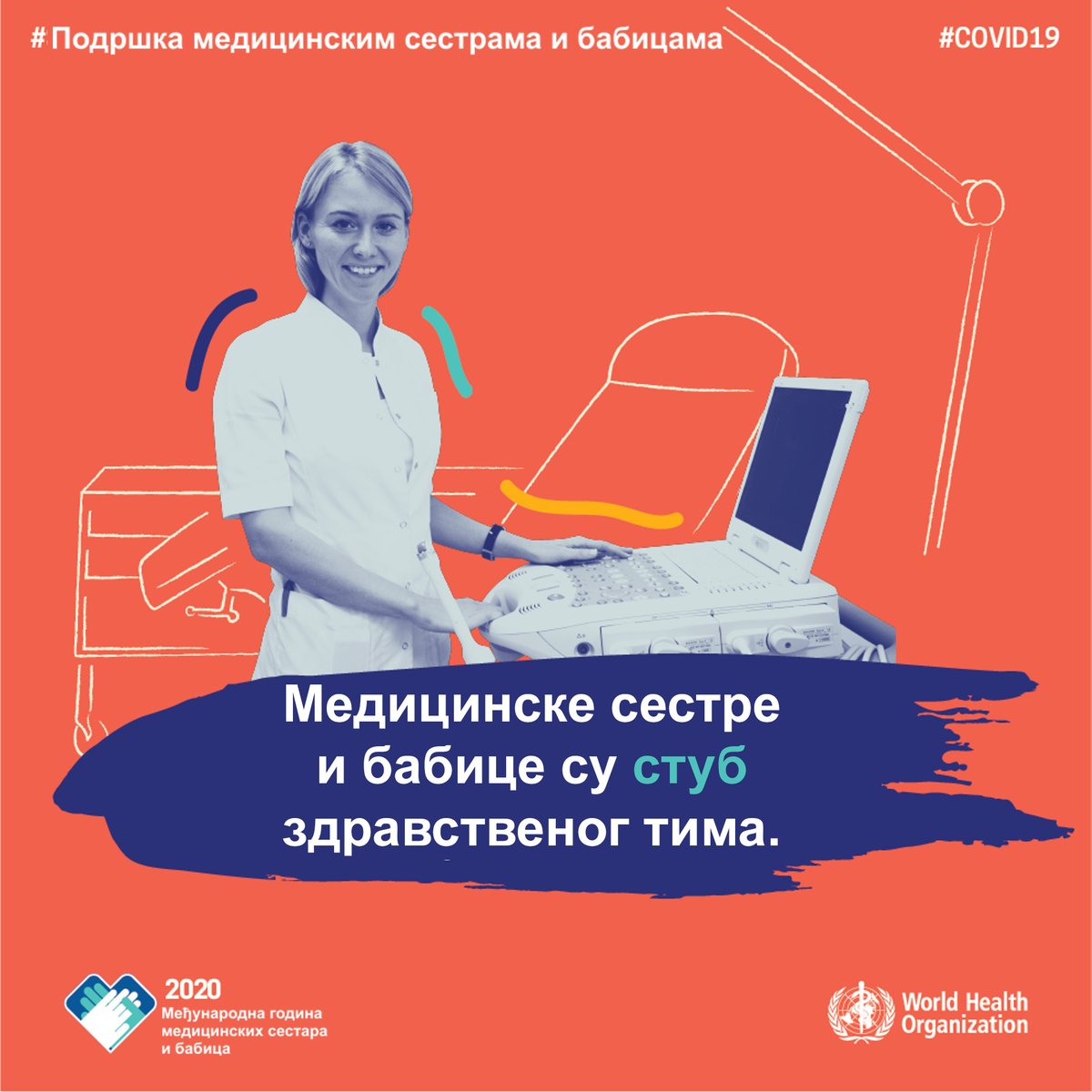 Svetski dan zdravlja posvećen med. sestrama i babicama.
Svim zdravstvenim radnicima, koji posvećeno rade svoj posao i tokom ove krize, na prvoj liniji odbrane, pružamo punu podršku i pozivamo sve da čuvaju svoje zdravlje poštujući preporuke stručnjaka. 
#OstaniKodKuće