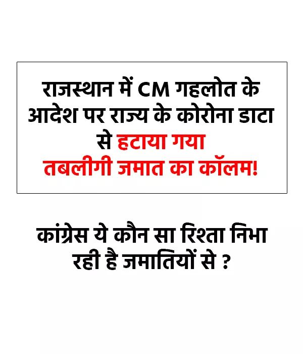 JeetMistry9's tweet photo. देश जमातियों द्वारा फैलाए जा रहे कोरोना संक्रमण से जूझ रहा है और राजस्थान में कांग्रेस इन जमातियों से रिश्ता निभा रही है!
#WorldHealthDay #राजदीप_माफी_मांगो #तबलीगी_नहीं_तालिबानी_जमात_है https://t.co/owJ0fXuPpm