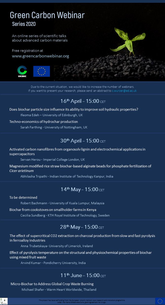 GreenCarbonETN's tweet photo. We are happy to announce that our series will start again on 16th April. Free registration and more information in https://t.co/F4myYG3zk9 https://t.co/w878dCwcqG