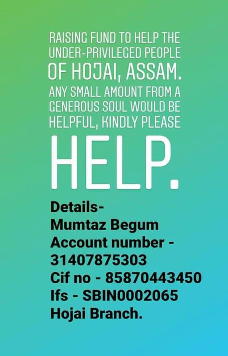 Andy007861's tweet photo. Dear Friends, 

I know these are trying times for everyone, but if anyone can send any aid to the under privileged people in Assam please do so. 

The lockdown has inconvenienced many and there are many mouths to feed. 

Any help will be appreciated. 

1/N https://t.co/HStId1uikw
