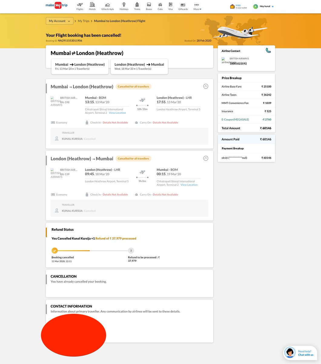 kunalkursija's tweet photo. @makemytripcare 4 weeks passed &amp; still haven't received the refund of Rs 37979. On top of it, See screenshots for the communication quality &amp; confusion level of your team #CustomerService #communication #horrorstory #badservice #FirstUnderstandThenCommunicate #brandcommunication https://t.co/AiFAqeiBoD