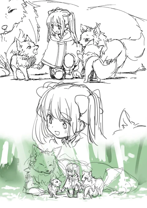 描いてから羽入れ忘れに気が付きました。 