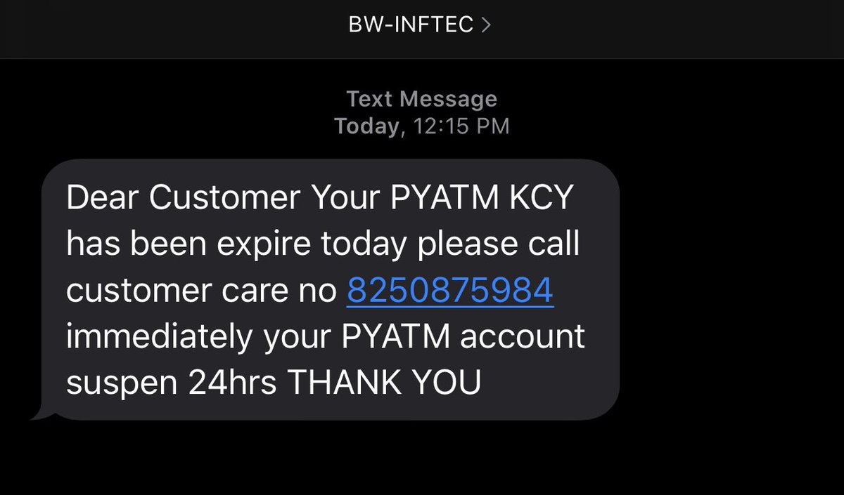 KUNALV99's tweet image. ⁦@Paytmcare⁩ ⁦@Paytm⁩ got this message. Pls investigate.