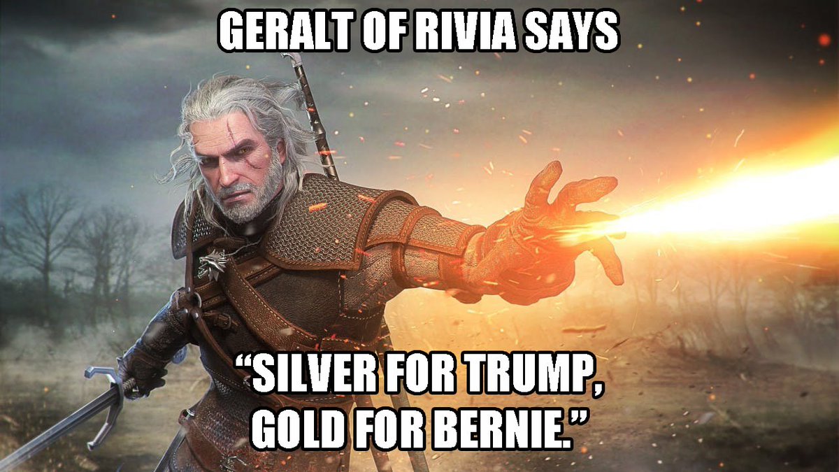 WaifuBernie's tweet photo. Geralt of Rivia supports @BernieSanders!
#Bernie2020 #TheWitcher #GeraltOfRivia #Husbando https://t.co/i0QjQr3jvz
