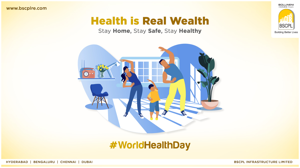 bscplblr's tweet photo. A healthy body and mind is an invaluable asset that one can have. If one is not healthy, then wealth is of no importance. Stay Fit, Stay Healthy. Stay Indoor.
#BSCPL #WorldHealthDay  #Healthyhabits #StaySafeStayHome https://t.co/0lbNjksRom