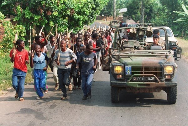 Tutsi-led rebels stopped the genocide as they advanced across the country throughout April & May. Intervention finally came in June as the French created a safe zone. Not safe for Tutsi but for the killers, allowing the genocide to continue under their guard. 11/