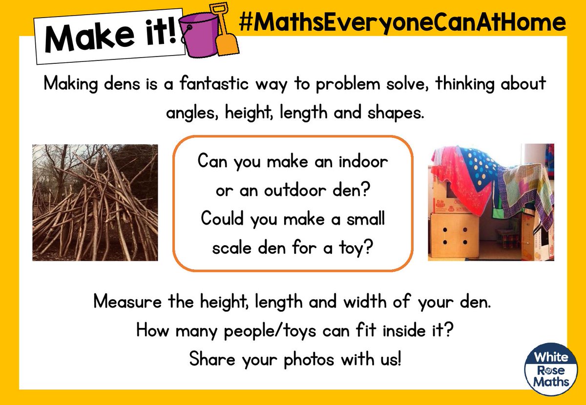 WhiteRoseEd's tweet photo. 🐰 Day 2 - Today’s Easter tasks are Estimate it and Make it! We hope you enjoy them! Don't forget to share your photos with us! https://t.co/ZADWr2c0U2 #MathsEveryoneCanAtHome #EasterFun https://t.co/oAOyZWVgut