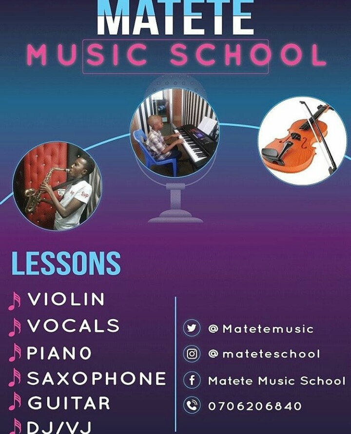MateteSchool's tweet photo. Looking for the best and affordable music school in town? Visit Matete Music School today at View Park Tower, 20th Floor, suite 8 .
We offer courses in vocals, piano, guitar, violin, saxophone and Dj/Vj.
For more information call us on 0706206840.
#MateteMusicSchool #RuthMatete https://t.co/v1x7eGXaa2
