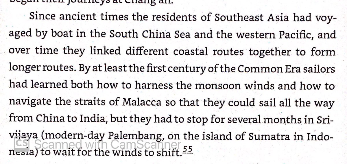 Sailors figured out the China->India sea route by 1st century AD. It was comprised of several shorter sea routes which were gradually figured out & combined. It was a difficult voyage, & involved a stay in Sumatra for several months.