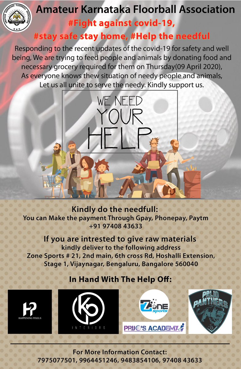 KarFloorball's tweet photo. “Pay attention to the hungry, both in this country and around the world. Pay attention to the poor. Pay attention to our responsibilities for world peace. We are one.
#initativeforthepoor #iff #inff #floorballbagalkote #stayhomestaysafe #covid19 #floorball https://t.co/x0iz79InOX