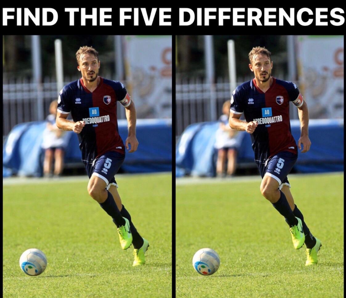 ImoleseCalcio's tweet photo. 🔎 | TROVA LE 5️⃣ DIFFERENZE
🕵️♂️ | Scrivi tutte le piccole differenze del Capitano, Lorenzo #Checchi ©️
👀 | Riuscirai a trovarle tutte? 👇🏼
#BeDifferent #MaiArrendersi | #IC1919 #Differences #IoRestoACasa https://t.co/W7b0UT0vca